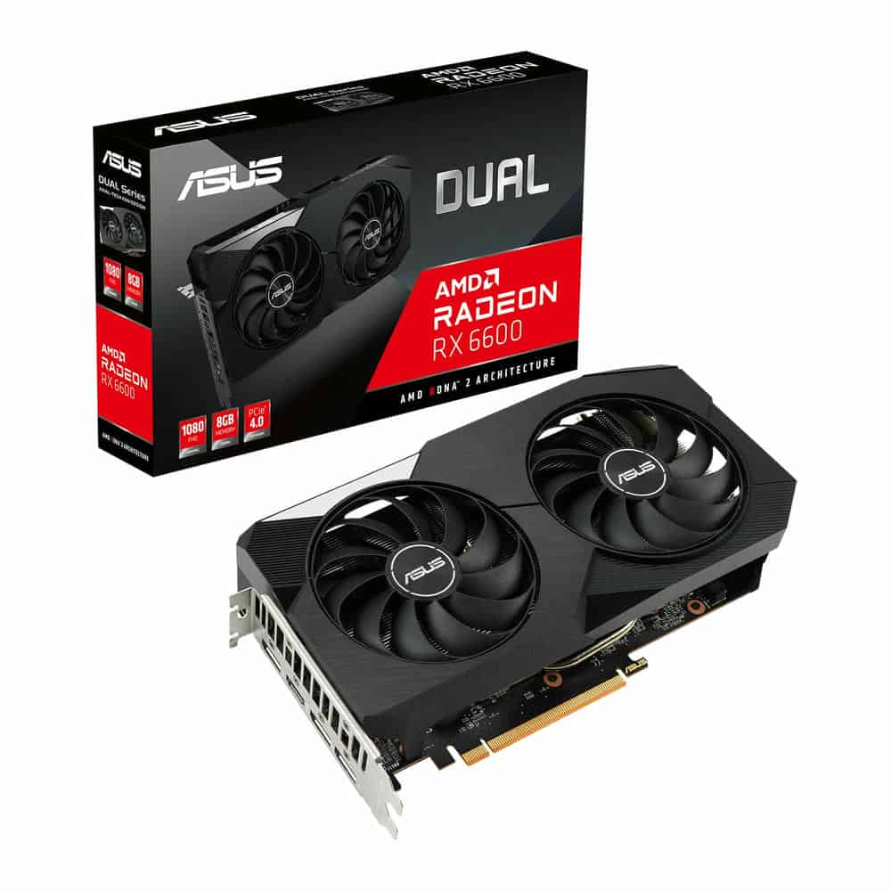 ASUS AMD Radeon RX 6600 DUAL 8GB Graphics Card